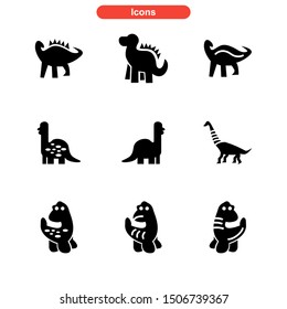 dinosaur icon isolated sign symbol vector illustration - Collection of high quality black style vector icons
