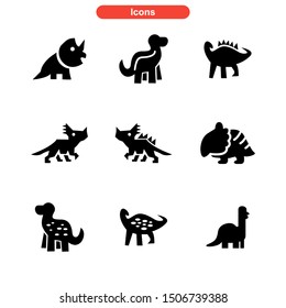 dinosaur icon isolated sign symbol vector illustration - Collection of high quality black style vector icons
