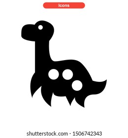 dinosaur icon isolated sign symbol vector illustration - high quality black style vector icons
