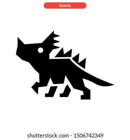 dinosaur icon isolated sign symbol vector illustration - high quality black style vector icons
