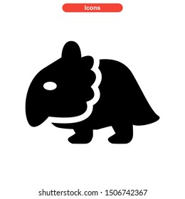 dinosaur icon isolated sign symbol vector illustration - high quality black style vector icons
