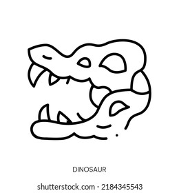 dinosaur icon. Linear style sign isolated on white background. Vector illustration