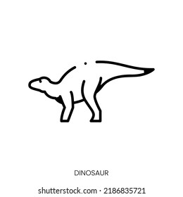 dinosaur icon. Linear style sign isolated on white background. Vector illustration
