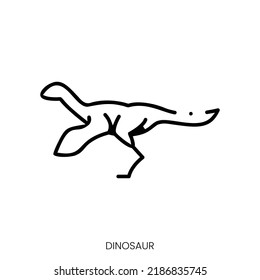 dinosaur icon. Linear style sign isolated on white background. Vector illustration