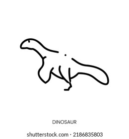 dinosaur icon. Linear style sign isolated on white background. Vector illustration