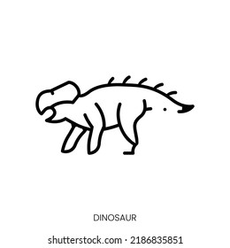 dinosaur icon. Linear style sign isolated on white background. Vector illustration