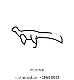 dinosaur icon. Linear style sign isolated on white background. Vector illustration