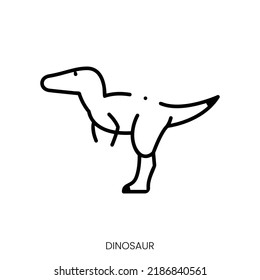 dinosaur icon. Linear style sign isolated on white background. Vector illustration