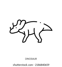 dinosaur icon. Linear style sign isolated on white background. Vector illustration