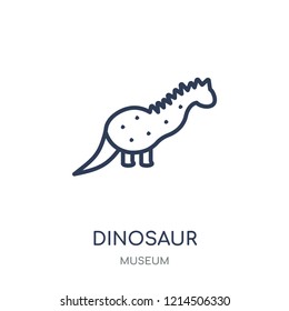 Dinosaur icon. Dinosaur linear symbol design from Museum collection. Simple outline element vector illustration on white background.