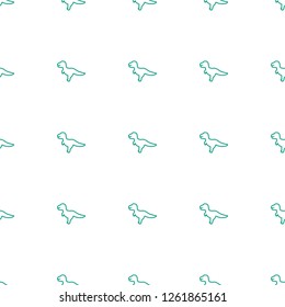dinosaur icon pattern seamless white background. Editable outline dinosaur icon. dinosaur icon pattern for web and mobile.