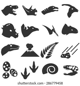 Dinosaur Icon Set Vector