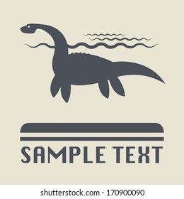 Dinosaur icon or sign, vector illustration