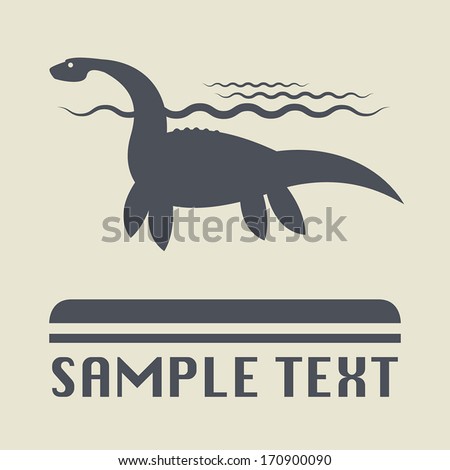 Dinosaur icon or sign, vector illustration