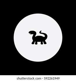 Dinosaur icon silhouette vector illustration

