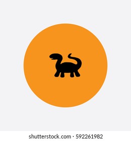 Dinosaur icon silhouette vector illustration

