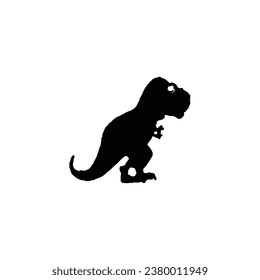 Dinosaur icon. Simple style dinosaur travel poster background symbol. Dinosaur brand logo design element. Dinosaur t-shirt printing. Vector for sticker.