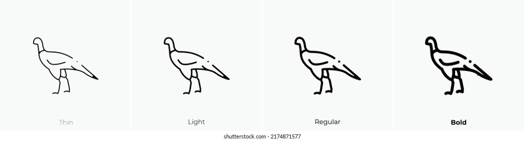 dinosaur icon. Thin, Light Regular And Bold style design isolated on white background