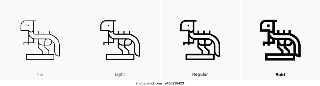 dinosaur icon. Thin, Light Regular And Bold style design isolated on white background