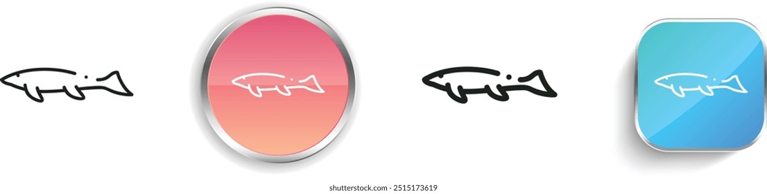 dinosaur icon. Thin Linear, Regular and Button Style Design Isolated On White Background