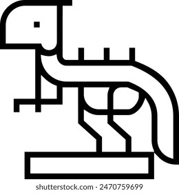dinosaur icon. Thin linear style design isolated on white background