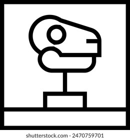 dinosaur icon. Thin linear style design isolated on white background