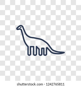 Dinosaur icon. Trendy linear Dinosaur logo concept on transparent background from Museum collection