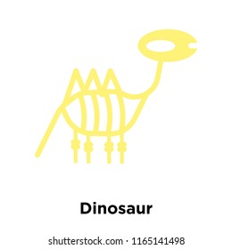 Dinosaur icon vector isolated on white background, Dinosaur transparent sign , historical stone age symbols