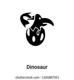 Dinosaur icon vector isolated on white background, logo concept of Dinosaur sign on transparent background, filled black symbol