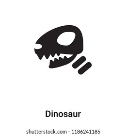 Dinosaur icon vector isolated on white background, logo concept of Dinosaur sign on transparent background, filled black symbol