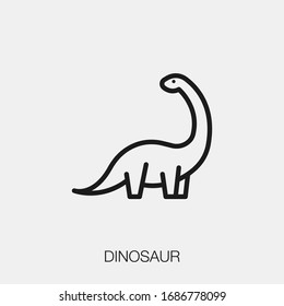 dinosaur icon vector. Linear style sign for mobile concept and web design. dinosaur symbol illustration. Pixel vector graphics - Vector.