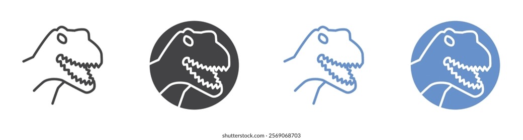 Dinosaur icon vector symbol outline sign