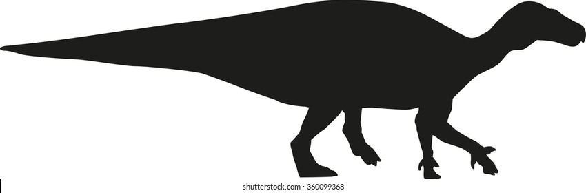 Dinosaur iguanodon silhouette