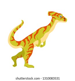 dinosaur, iguanodon, vector illustration isolated on white background