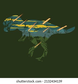 dinosaur illusion camouflage pattern forest theme 