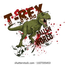 Dinosaur illustration for boy's wear, kid's fashion and more...