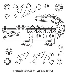 dinosaur illustration, cartoon dino collection. Hand drawn line dino for kids
