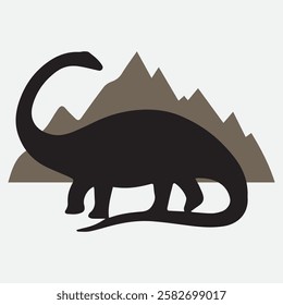 Dinosaur illustration, dinosaur silhouette, dinosaur 