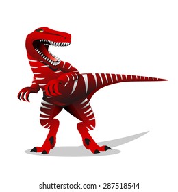 Dinosaur illustration. T rex dinosaur vector illustration. 