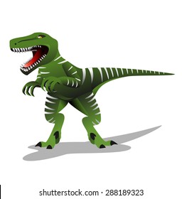 Dinosaur illustration. T rex dinosaur vector illustration. Tyrannosaurus. 