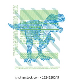 Dinosaur illustration, tee shirt graphics, vectors, typography