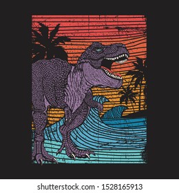 Dinosaur illustration, tee shirt graphics, vectors, typography, han drawing
