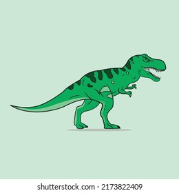 dinosaur illustration vector green eps 