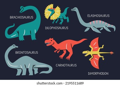 Dinosaur illustration for website, application, printing, document, poster design, etc.
