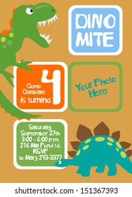 Dinosaur invitation card