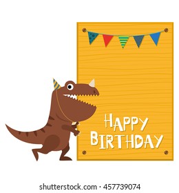 Dinosaur invitation card