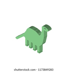 Dinosaur isometric left top view 3D icon