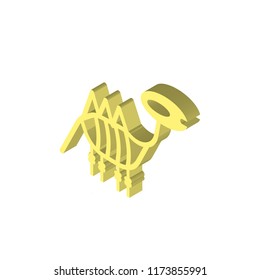Dinosaur isometric left top view 3D icon