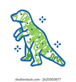 dinosaur jelly candy gummy ícone doodle esboço vetor. dinosaur jelly candy gummy sign. símbolo isolado ilustração