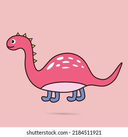 Dinosaur kids icon, editable vector illustration for decoration images